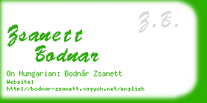 zsanett bodnar business card