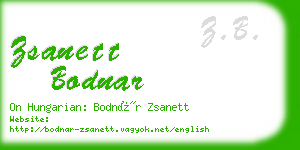 zsanett bodnar business card